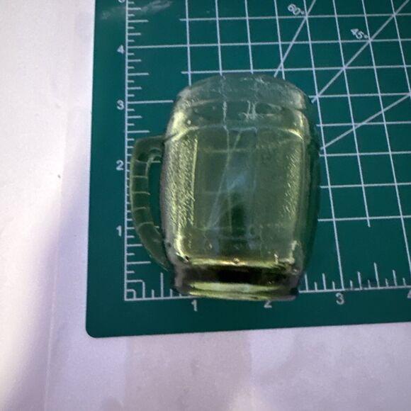 Green Glass Barrel‎ Mug Beer Stein Novelty Barware Drinking Glassware - Picture 7 of 7